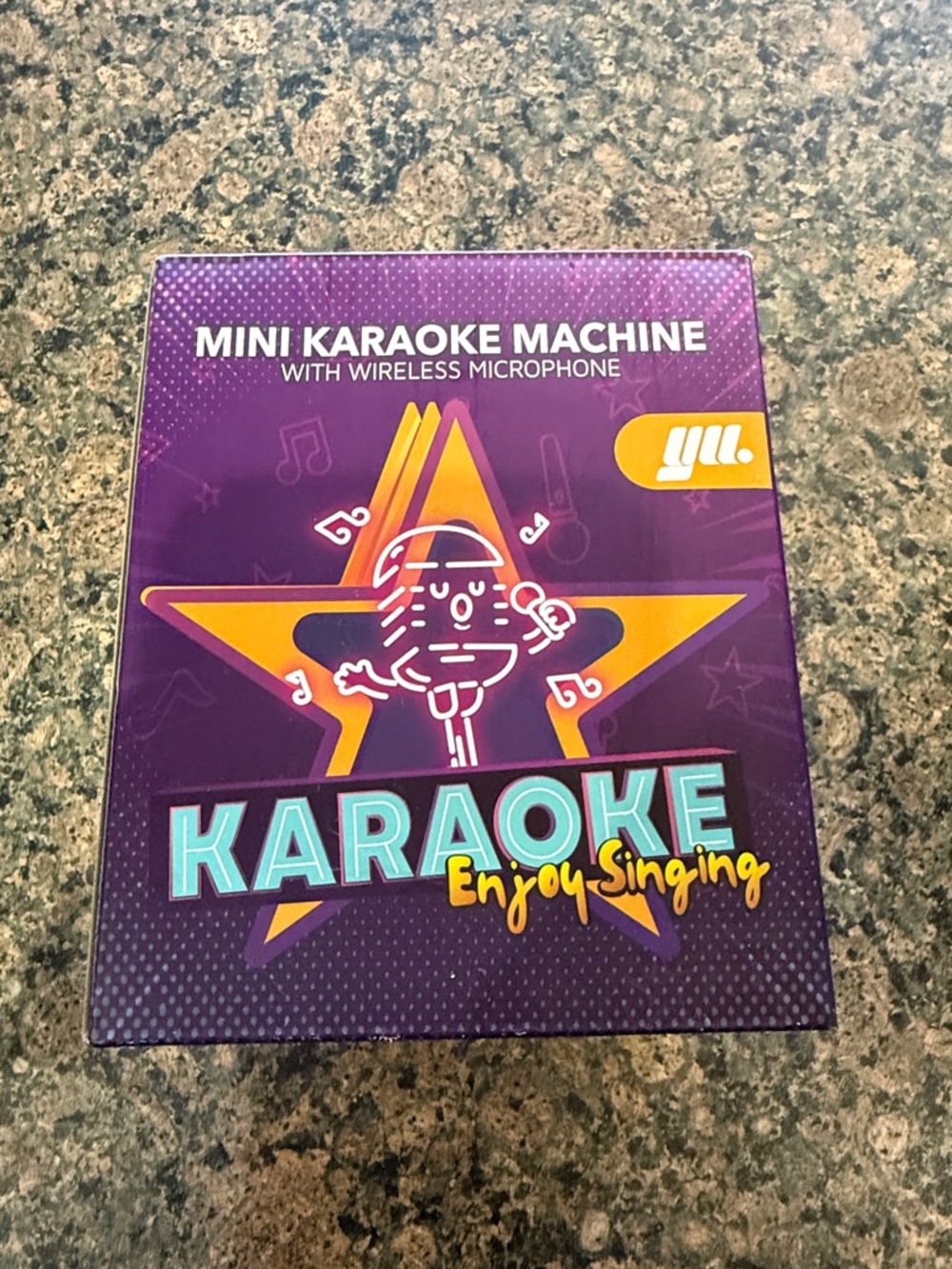 NIB Mini Karaoke Machine with Wireless Microphone - Purple